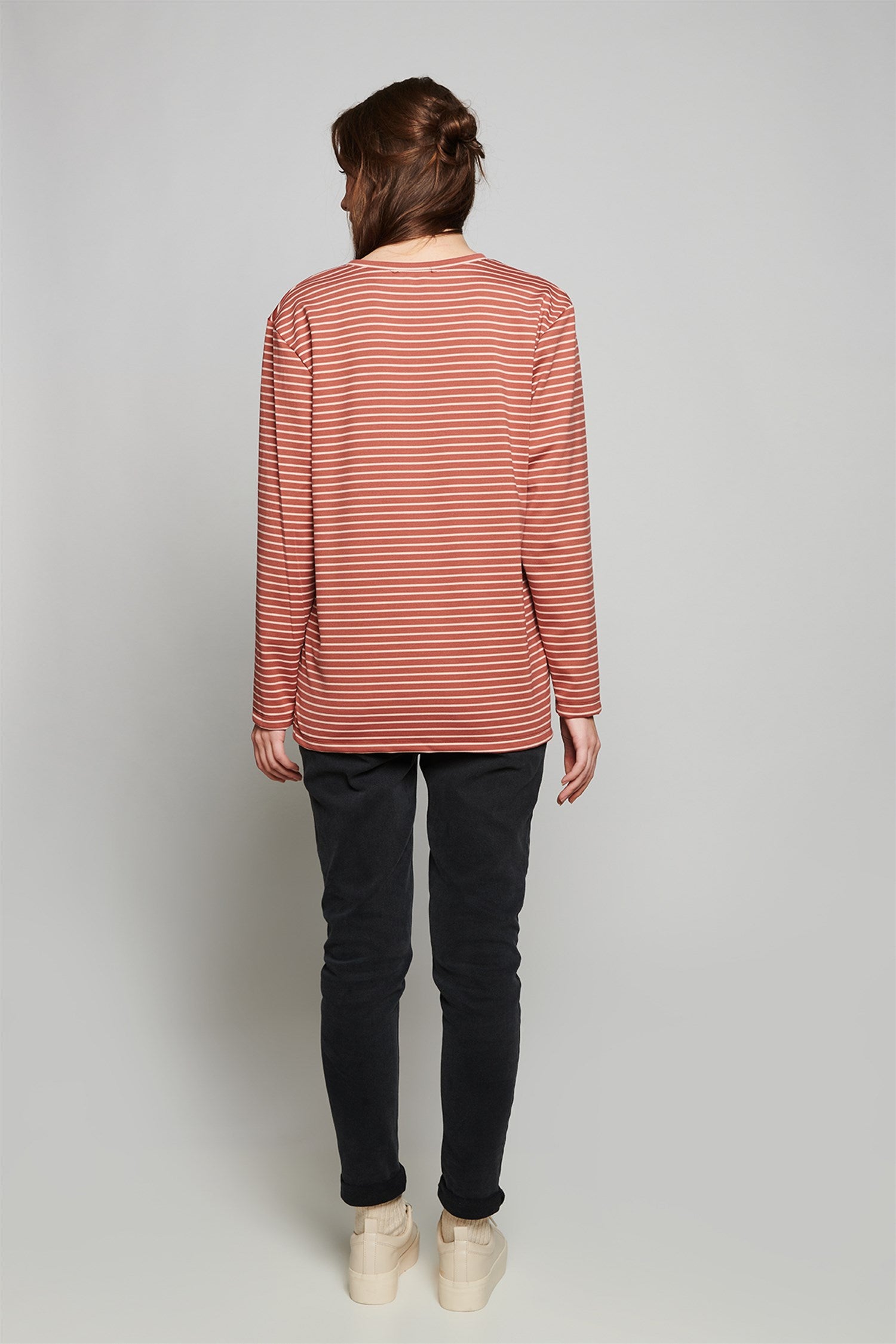 Robijnrode zwangerschapsblouse - TEGEL