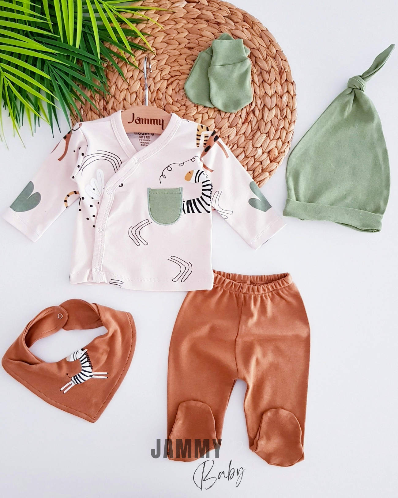 Safari 5 Piece Newborn Set-BROWN