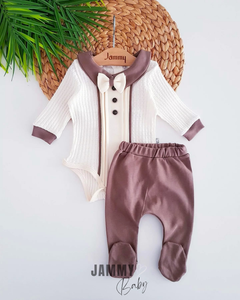 Santos Jacquard 2-delige set - BRUIN