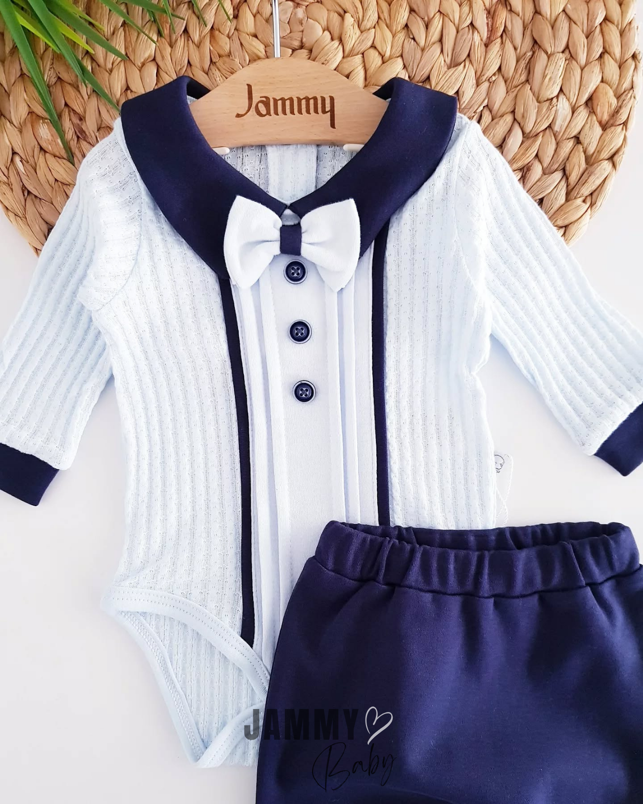 Santos Jacquard 2 Piece Suit-NAVY BLUE