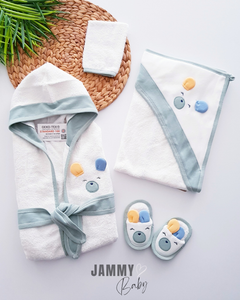 Care Bear 4 Piece Bathrobe Set-GREEN