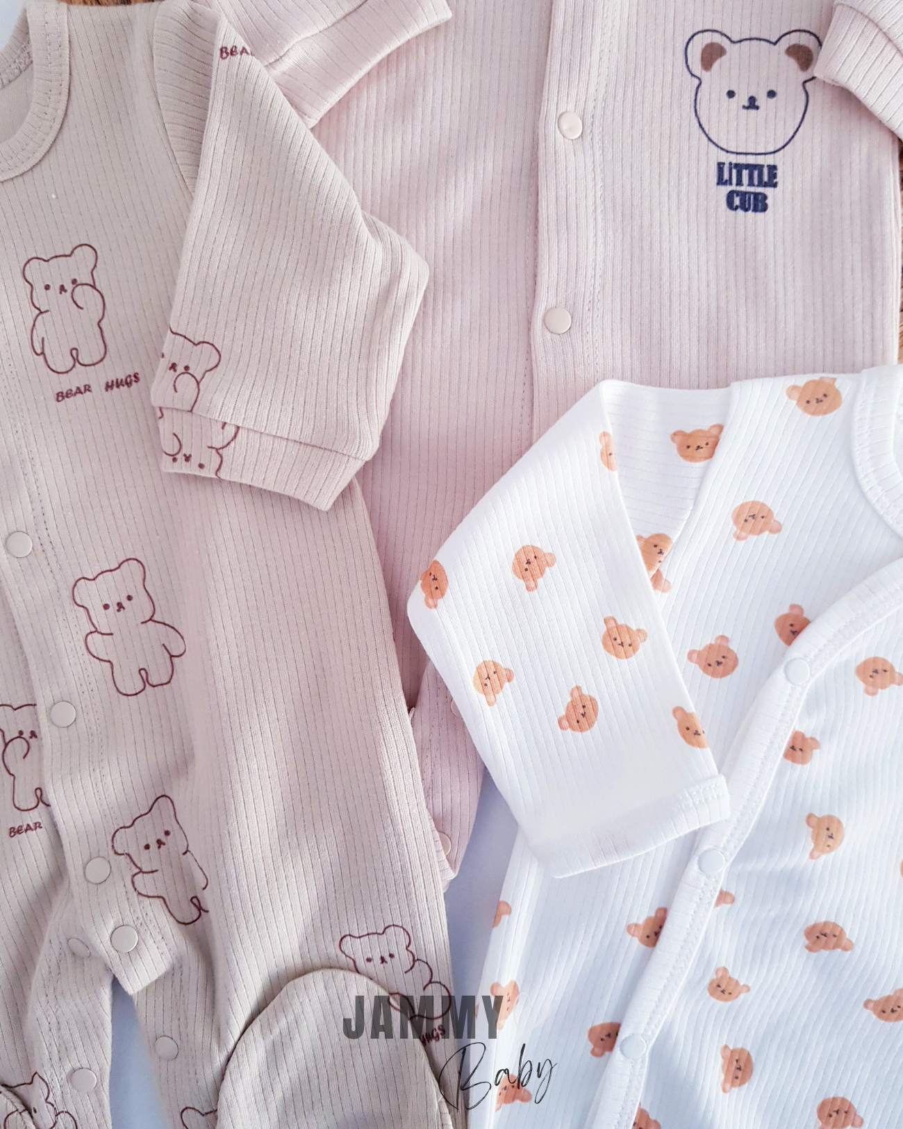Care Bears 3 Parçalı Tulum Takımı-BEIGE