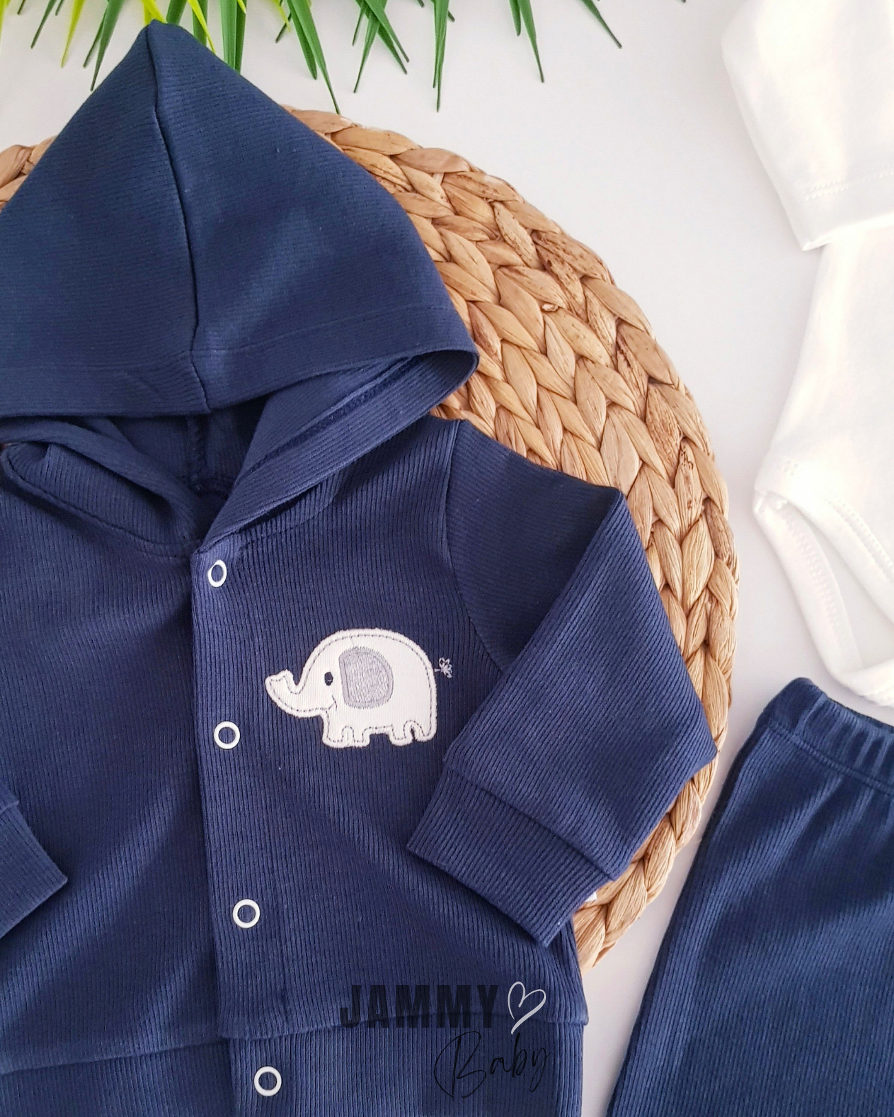 Star Elephant Cardigan 3-teiliges Set - MARINEBLAU