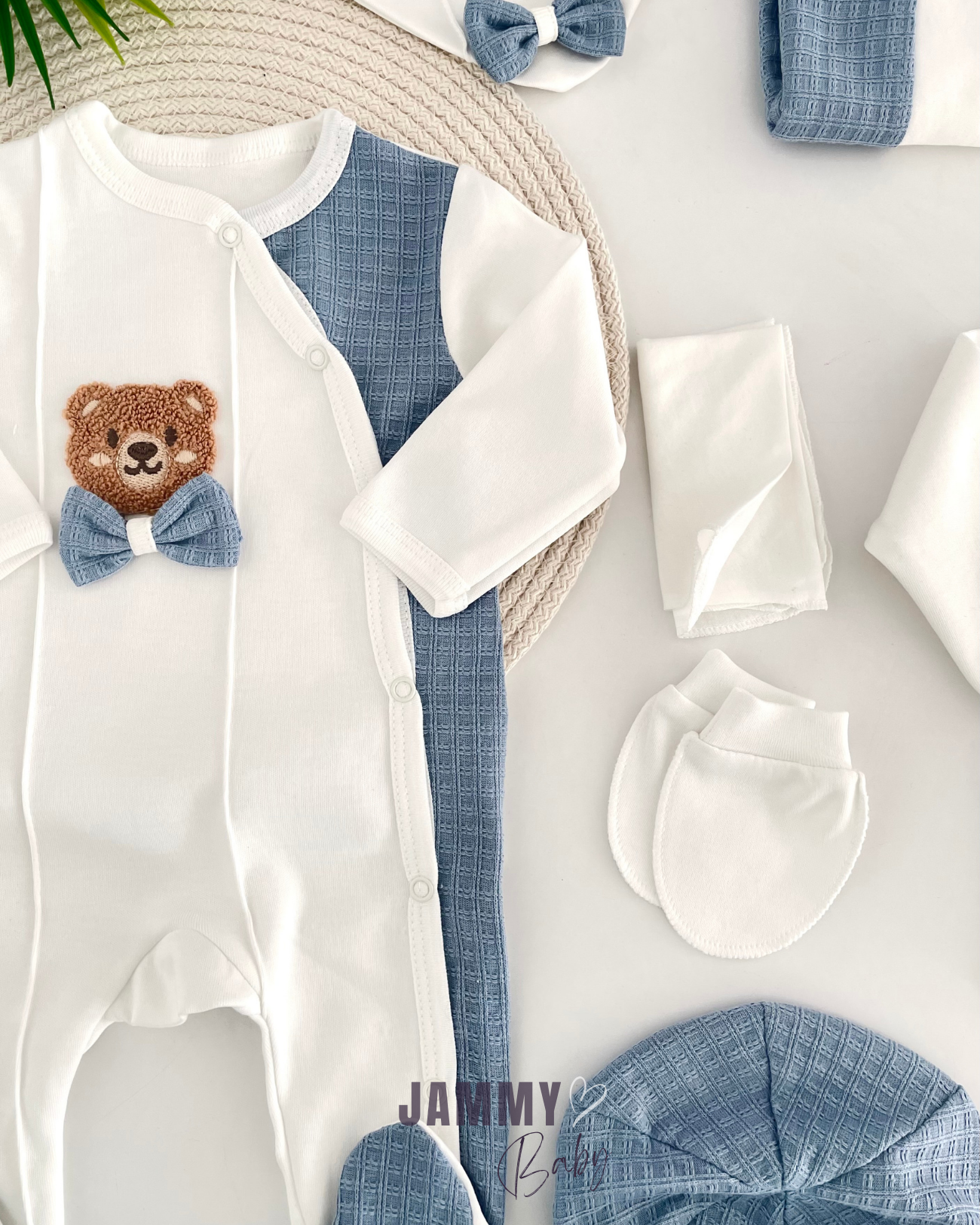 Süzene Teddy Bear 10 Piece Newborn Set-BLUE