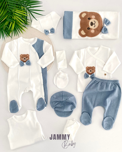 Süzene Teddy Bear 10 Piece Newborn Set-BLUE