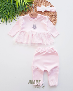 Sweet Bear Tutu and Bandana Set-PINK