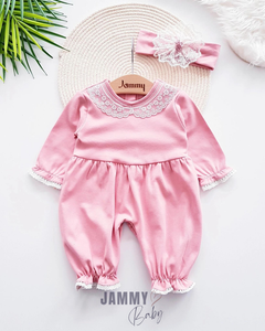 Trinetta Lace Detail Bandana Jumpsuit Set-ROSELIFE