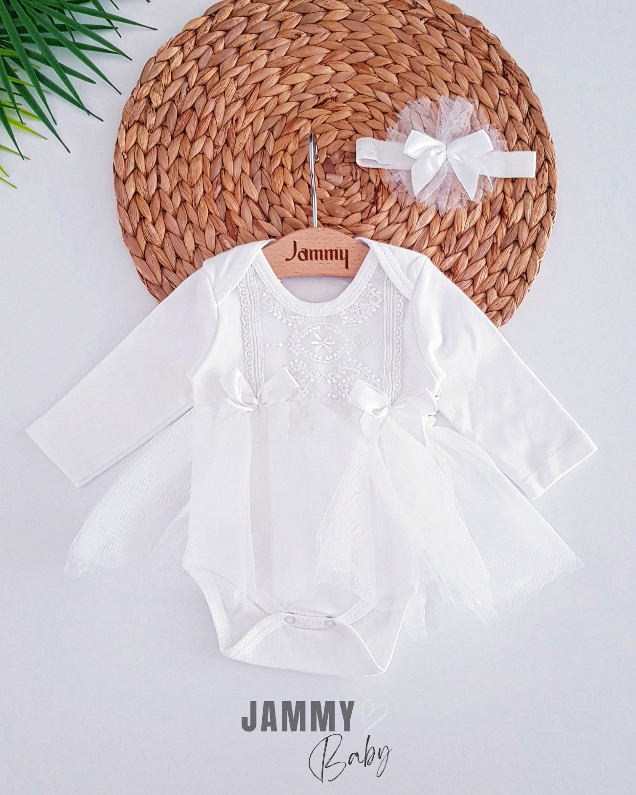 Tutu Boydsuit Bandana Elbise Takımı-BEYAZ