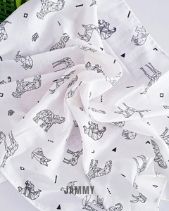 Vector Animals Muslin Blanket