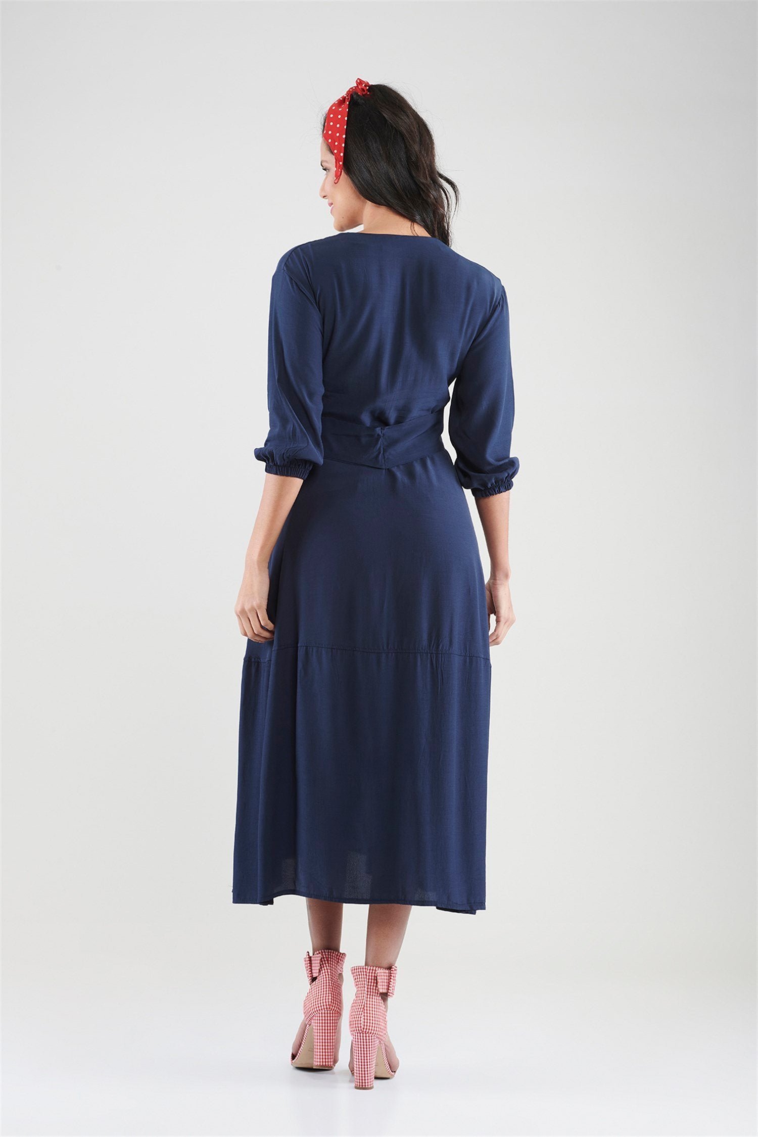 Veronica Zwangerschapsjurk - DONKERBLAUW