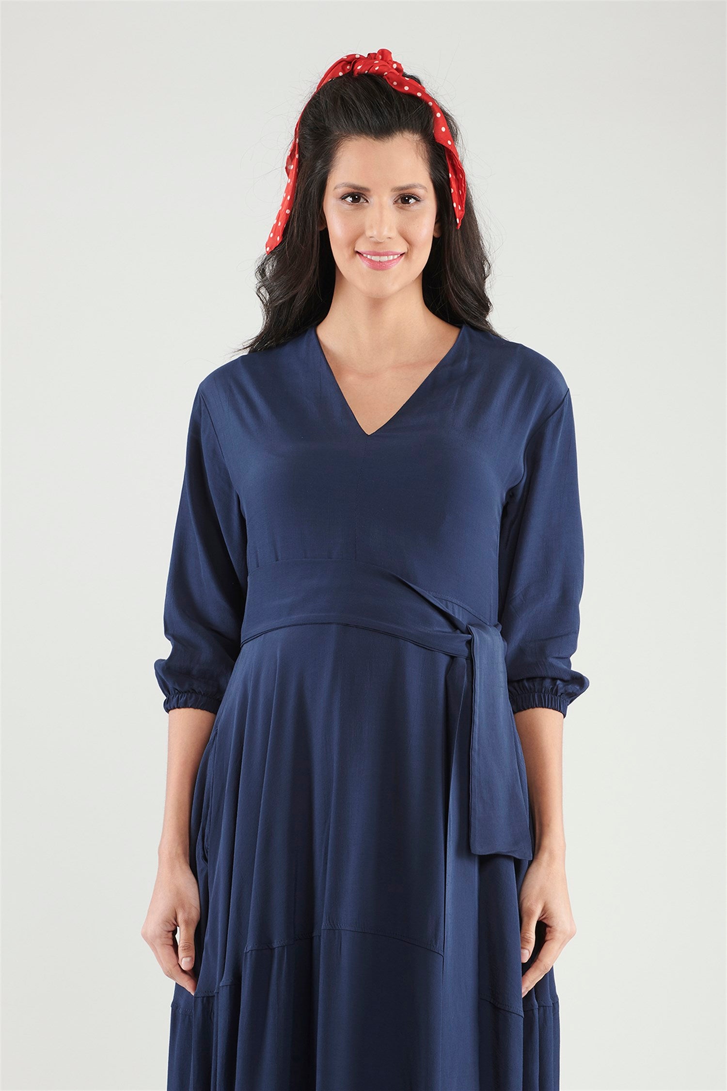 Veronica Zwangerschapsjurk - DONKERBLAUW