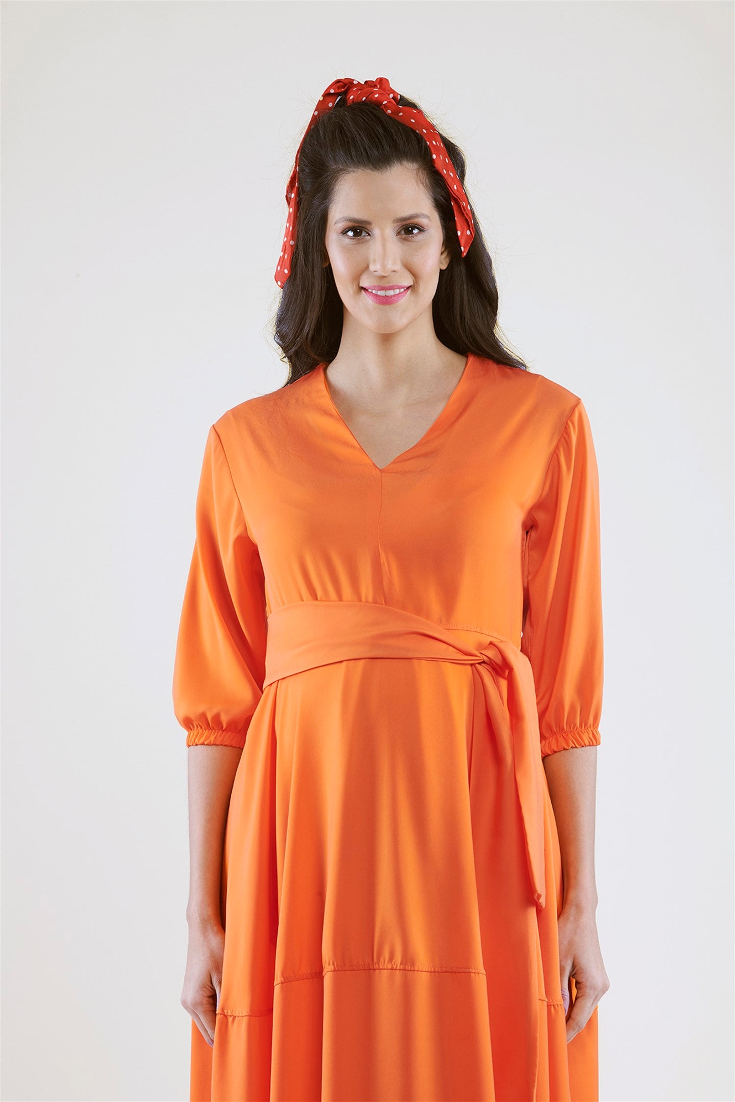 Veronica Zwangerschapsjurk - ORANJE