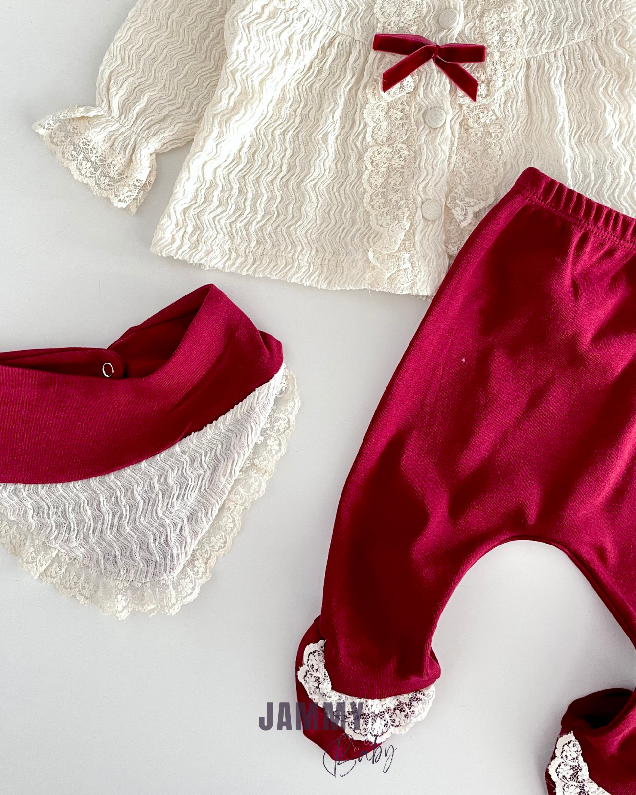 Victoria Lace Detailed 5 Piece Newborn Set-BORDE