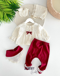 Victoria Lace Detailed 5 Piece Newborn Set-BORDE