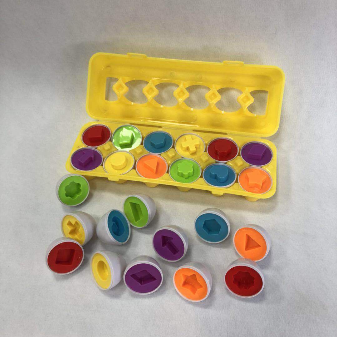 Montessori Smart Eggs 6/12PCS Educational Toy for Early Learning Geometry Shapes and Alphabet Skills