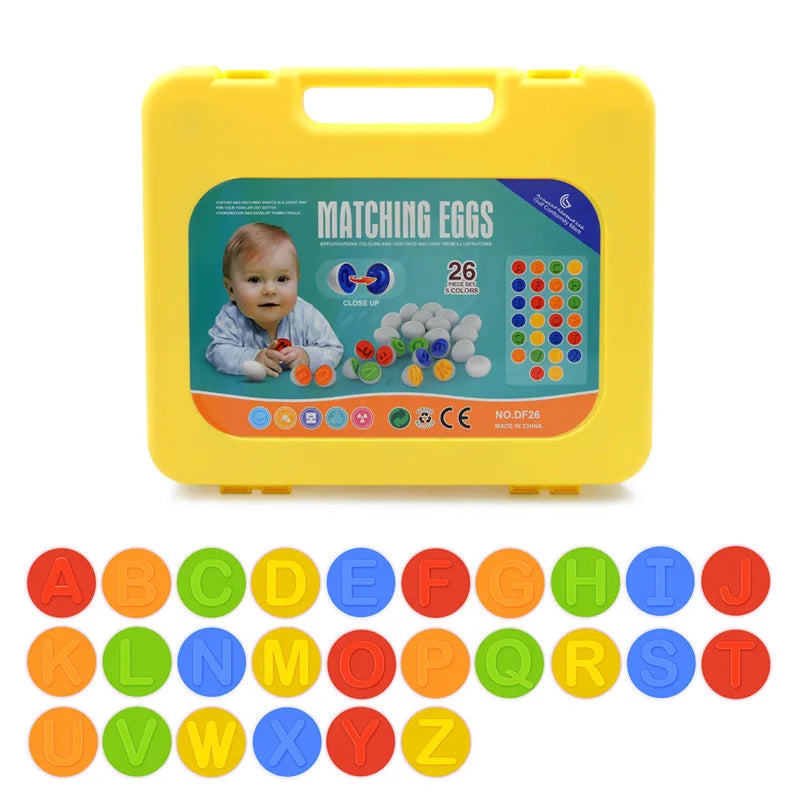 Montessori Smart Eggs 6/12PCS Educational Toy for Early Learning Geometry Shapes and Alphabet Skills