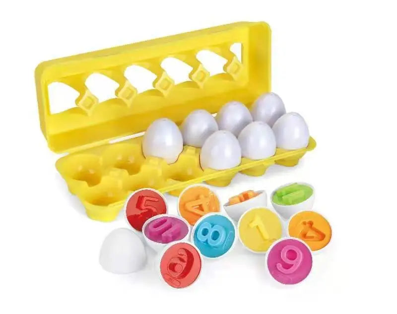 Montessori Smart Eggs 6/12PCS Educational Toy for Early Learning Geometry Shapes and Alphabet Skills