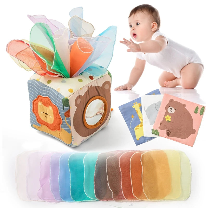 Baby Montessori Toys Magic Tissue Box Finger Exercising Busy Board Educational Learning Activity Sensory Toys For Kids Baby Game
