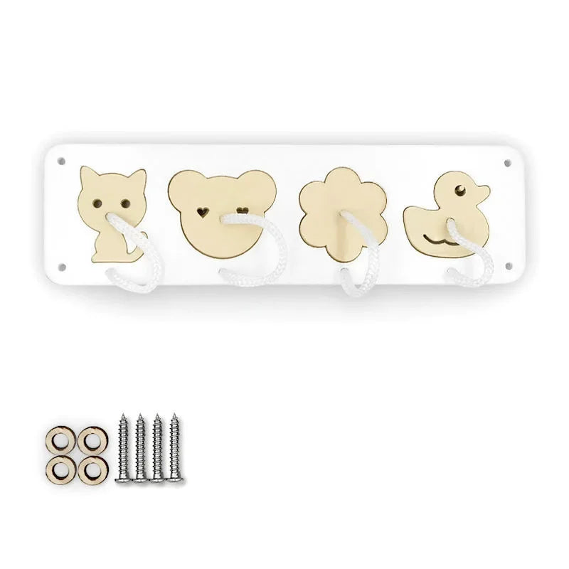 Early DIY Montessori Busy Board Wooden Toy Accessory Educational Toy Unlock Sensory Educational Toy Wooden Game for Children