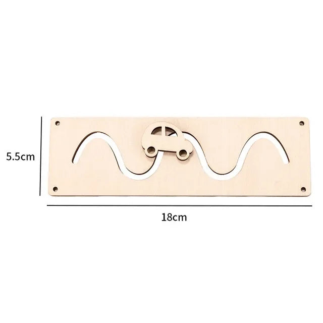 Early DIY Montessori Busy Board Wooden Toy Accessory Educational Toy Unlock Sensory Educational Toy Wooden Game for Children