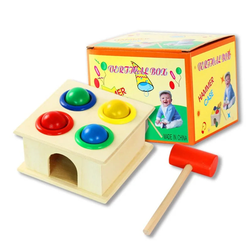Wooden Hammering Ball Game Knocks Toys Montessori For Children Board Puzzle Game for Boys and Girls Family