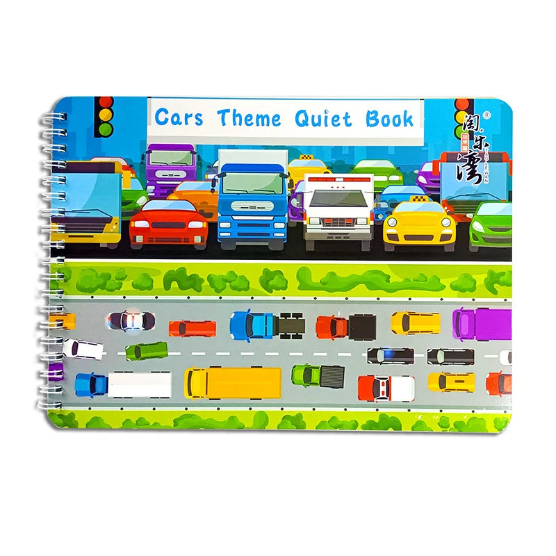 Montessori Baby Busy Sticker Book 3D Farm Life Fruit Car Theme Quiet Book Early Education Learning Fine Motor Training Baby Toy