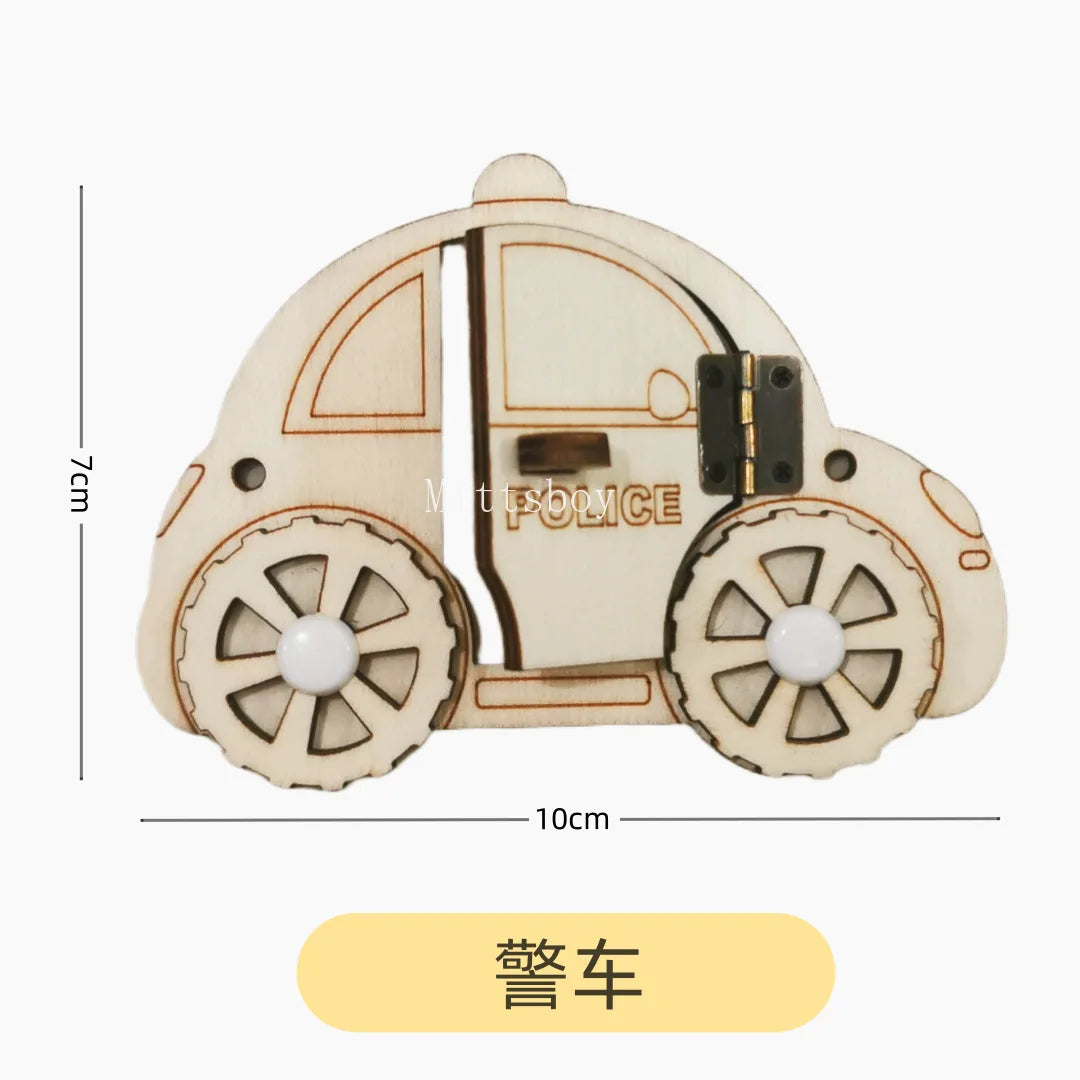 Montessori Busy Board DIY Wood Accessories Early Ball Calculation Bulldozer Castle Helicopter Educational Toy For Children Gifts