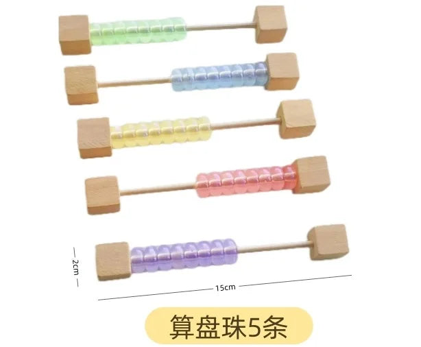 Montessori Busy Board DIY Wood Accessories Early Ball Calculation Bulldozer Castle Helicopter Educational Toy For Children Gifts