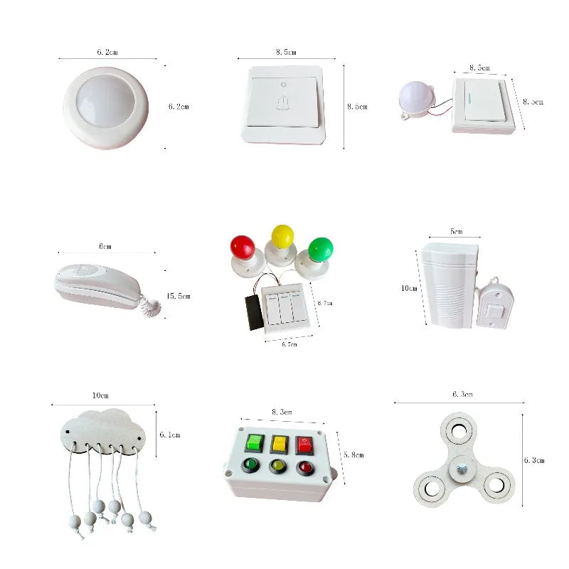 DIY Busy Board Baby Accessories Kids Wooden Toys Montessori Sensory Activity Educational Games Switch Doorbell for Children Gift