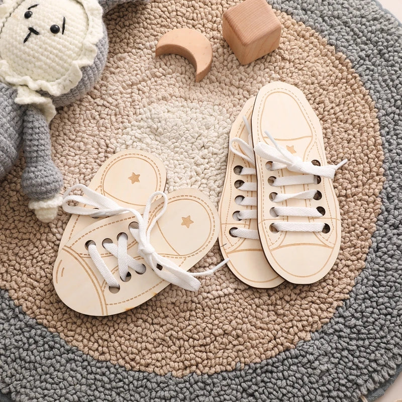 Baby Animal Threading Toys Wooden Stacking Toys Blocks Board Games Montessori Hands-on Ability Educational Children Blocks Gifts