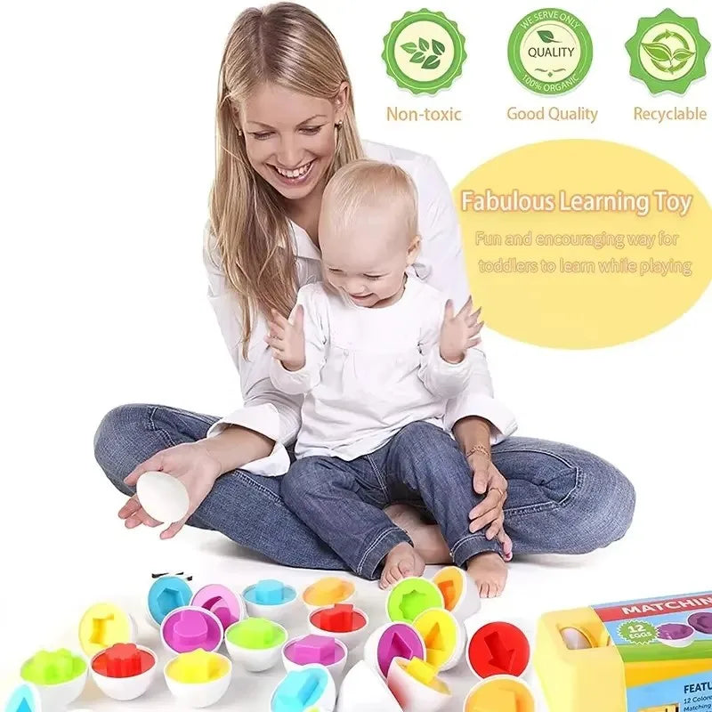 Baby Learning Educational Toy Smart Egg Toy Games Shape Matching Eggs Montessori Sorters Toys Toys For Kids Children 2 3 4 Years