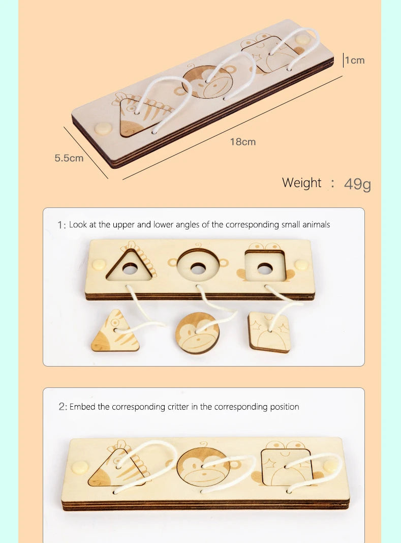 Busy Board Diy Accessories Montessori Early Education Toys Kids Activity Busyboard Material Teaching  Wooden Game 2-6 Years Old