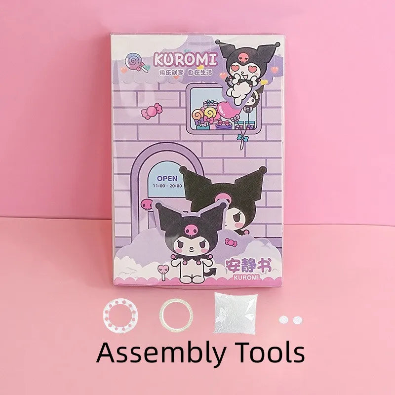 Sanrio Kawaii Reusable Cartoon Sticker Book for Kids Multiple Scenos DIY Puzzle Game Educational Learning Classic Toys for Child