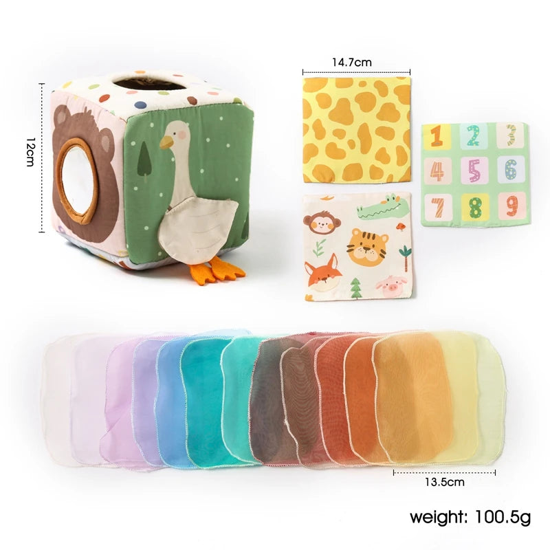 Baby Montessori Toys Magic Tissue Box Finger Exercising Busy Board Educational Learning Activity Sensory Toys For Kids Baby Game