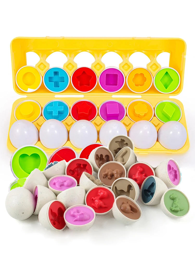 Baby Learning Educational Toy Smart Egg Toy Games Shape Matching Eggs Montessori Sorters Toys Toys For Kids Children 2 3 4 Years