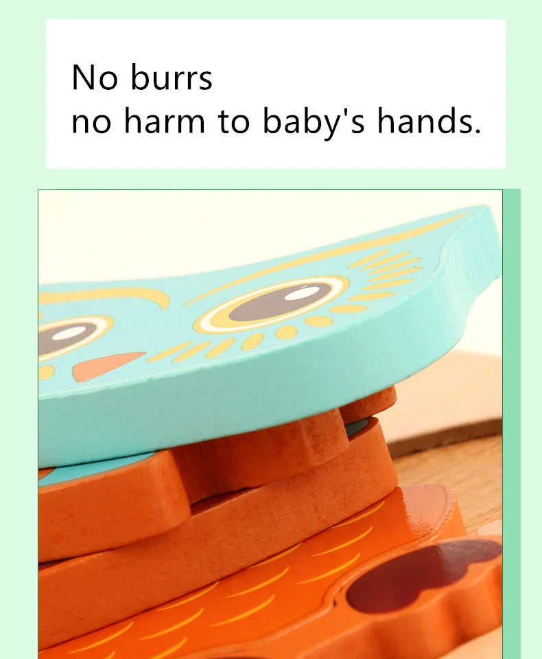 Wooden 3D Toys Puzzle Cartoon Animals Early Learning Cognition Intelligence Puzzle Game Colorful Montessori Toys Christmas Gifts