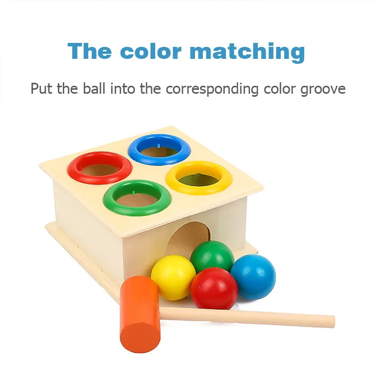Wooden Hammering Ball Game Knocks Toys Montessori For Children Board Puzzle Game for Boys and Girls Family