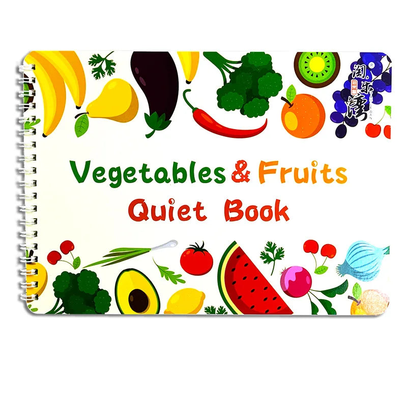 Montessori Baby Busy Sticker Book 3D Farm Life Fruit Car Theme Quiet Book Early Education Learning Fine Motor Training Baby Toy