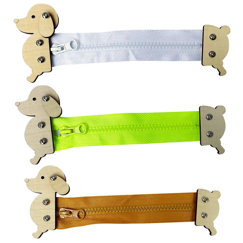 Busy Board Accessories DIY Toy Wooden Parts Toys Metal Locks Leather Buckle Montessori Educational Game Intellectual Development
