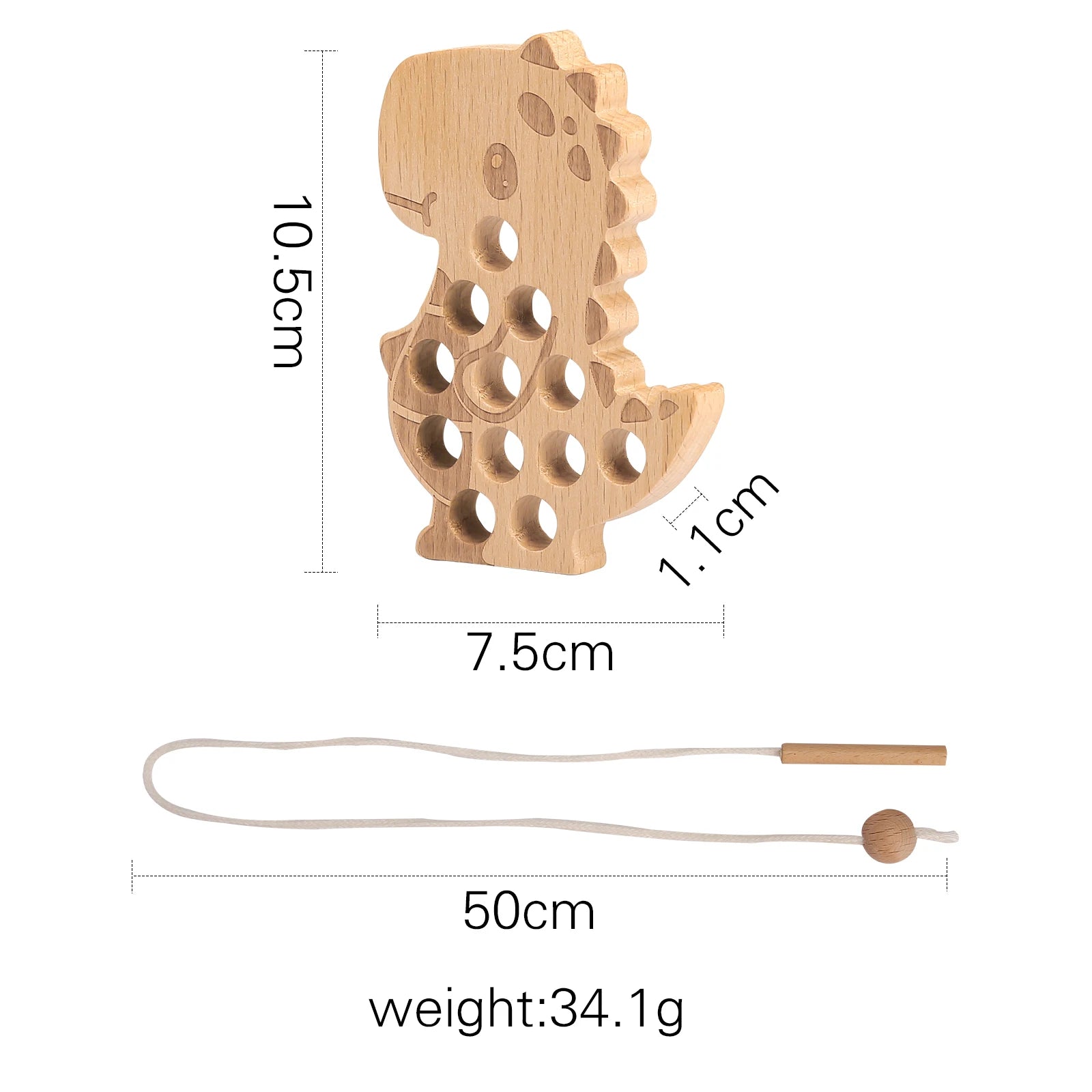 Baby Animal Threading Toys Wooden Stacking Toys Blocks Board Games Montessori Hands-on Ability Educational Children Blocks Gifts
