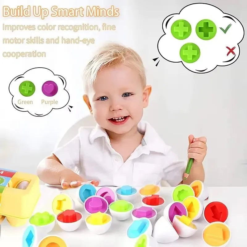 Baby Learning Educational Toy Smart Egg Toy Games Shape Matching Eggs Montessori Sorters Toys Toys For Kids Children 2 3 4 Years