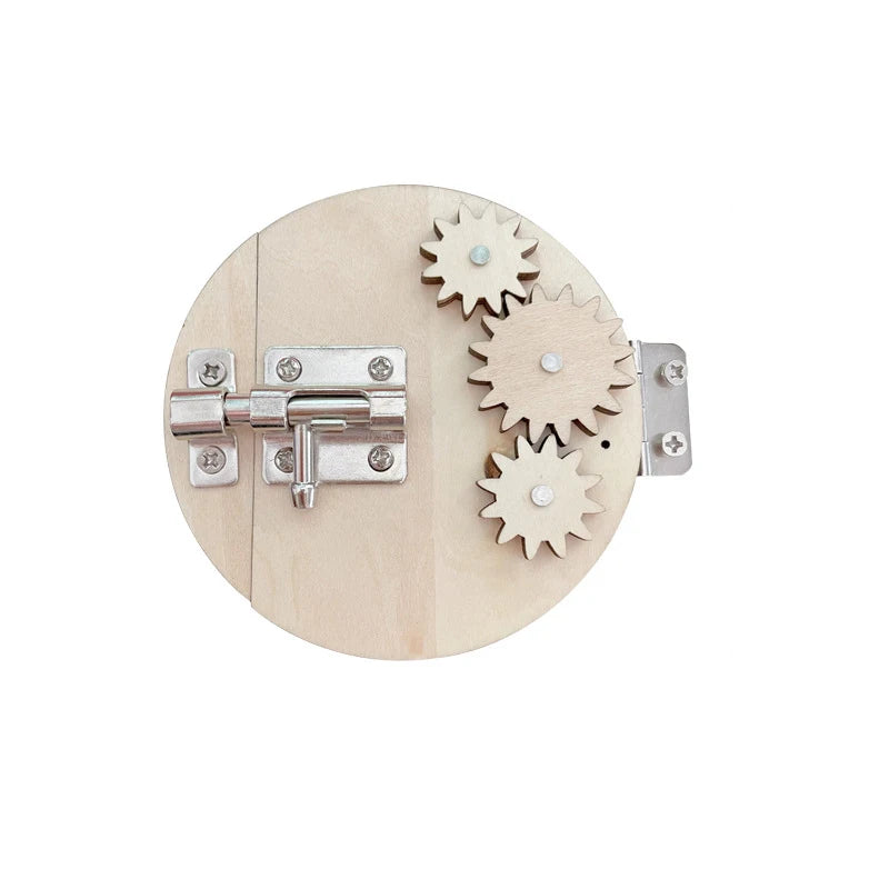 Early DIY Montessori Busy Board Wooden Toy Accessory Educational Toy Unlock Sensory Educational Toy Wooden Game for Children