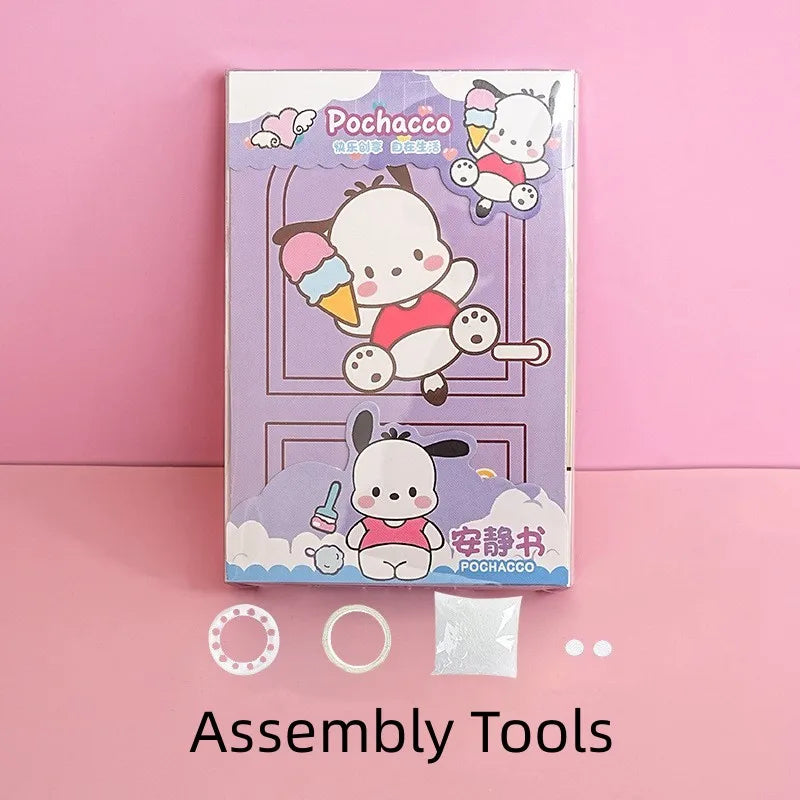 Sanrio Kawaii Reusable Cartoon Sticker Book for Kids Multiple Scenos DIY Puzzle Game Educational Learning Classic Toys for Child