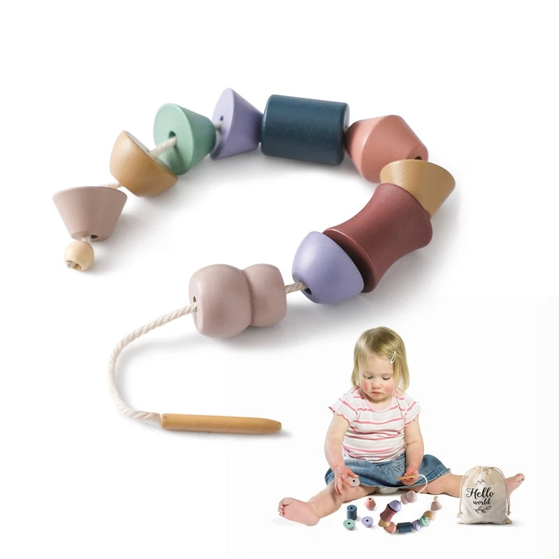 11PCS Montessori Baby Wooden Mushroom Block Toys - Educational Sorting & Matching Game