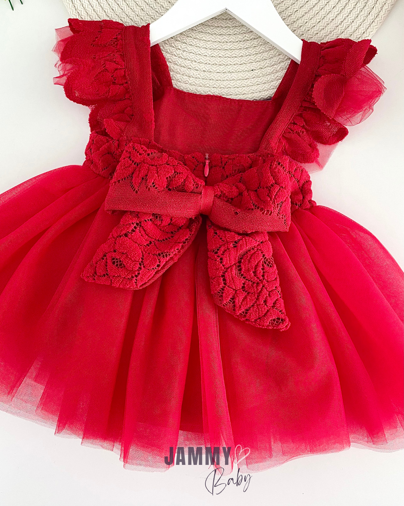Alice Princess Tutu Bodysuit Dress for Babies - Soft, Breathable, Ecotex-Certified Fabric in Red