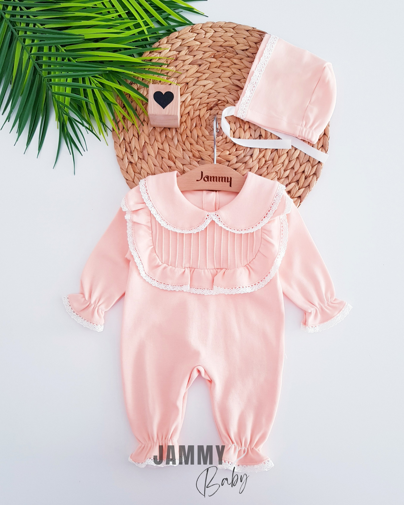 Amanda geribbelde muts jumpsuit set-ZALM