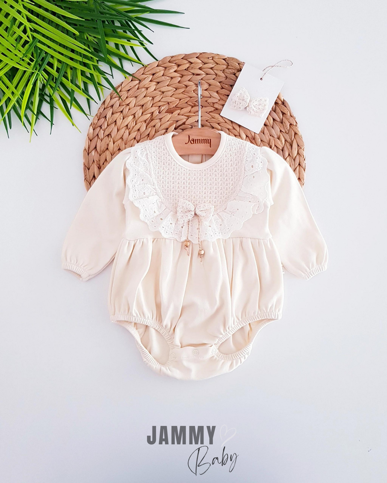 Amelia Gesp Romper Body Set-CRÈME