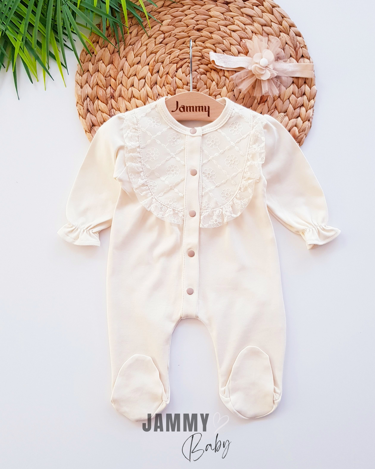 Bianca Lace Robe Bandana Jumpsuit Set-NATUURLIJK