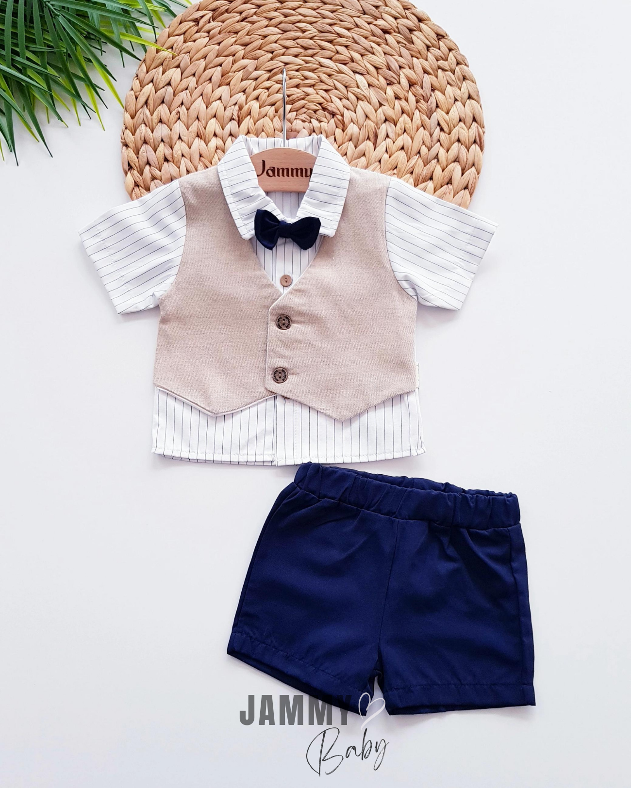 Calvin shirt en short 2-delige set-DONKERBLAUW