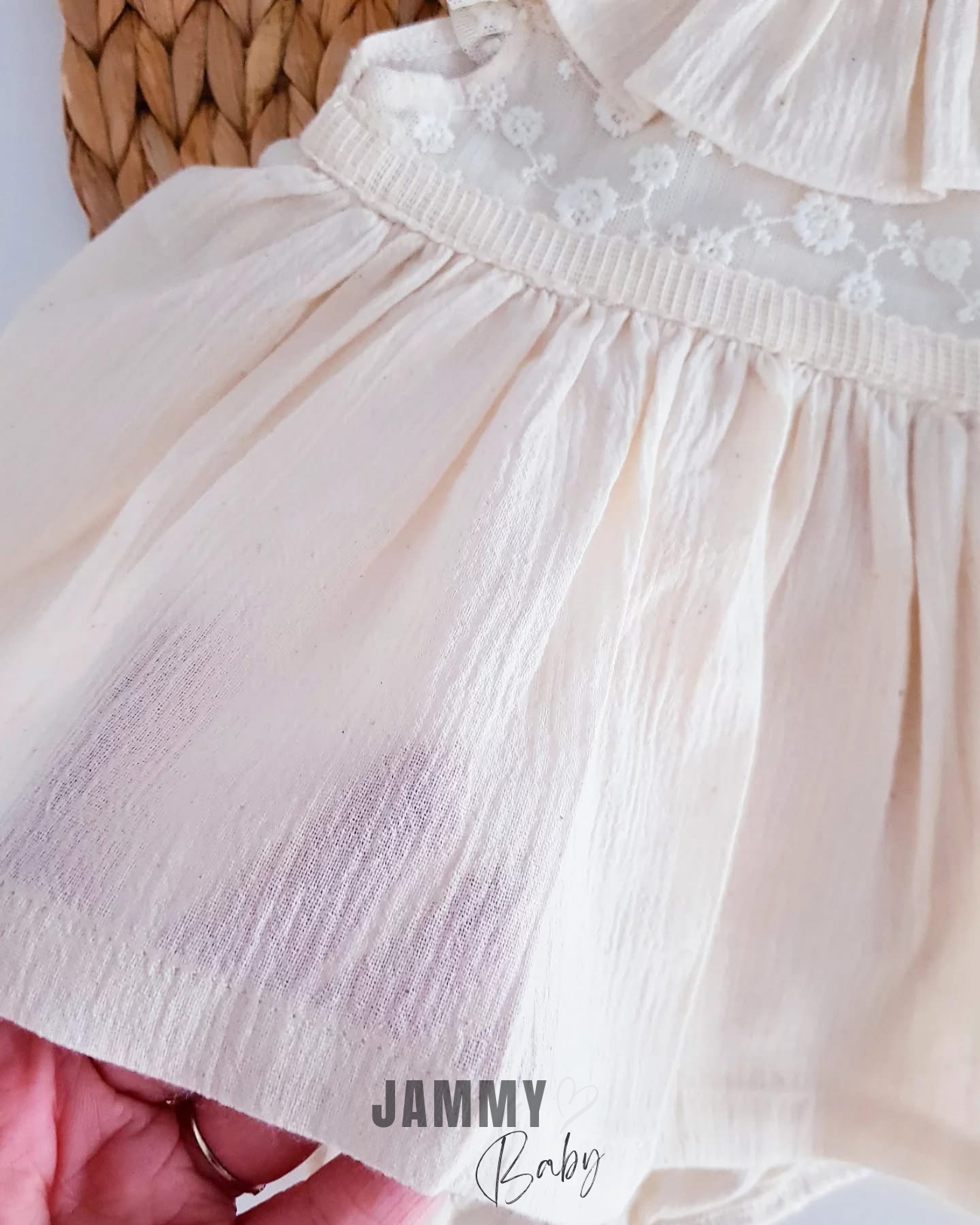 Camille Broderie Tül Detaylı Bodysuit Elbise-BEIGE